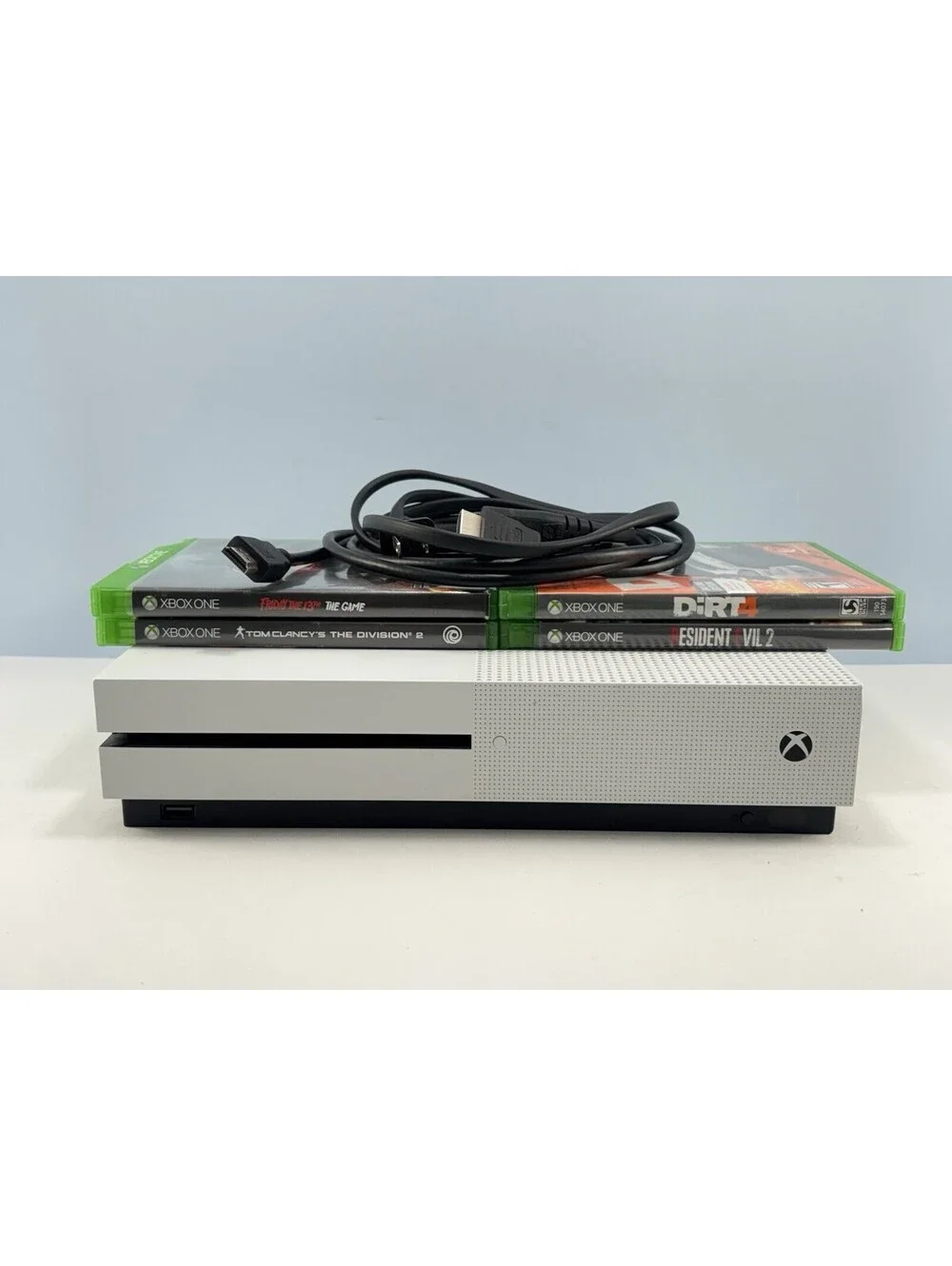 Microsoft Xbox One S 1TB Console 1681 w/Power Cord, HDMI, & 4 Games TESTED READ